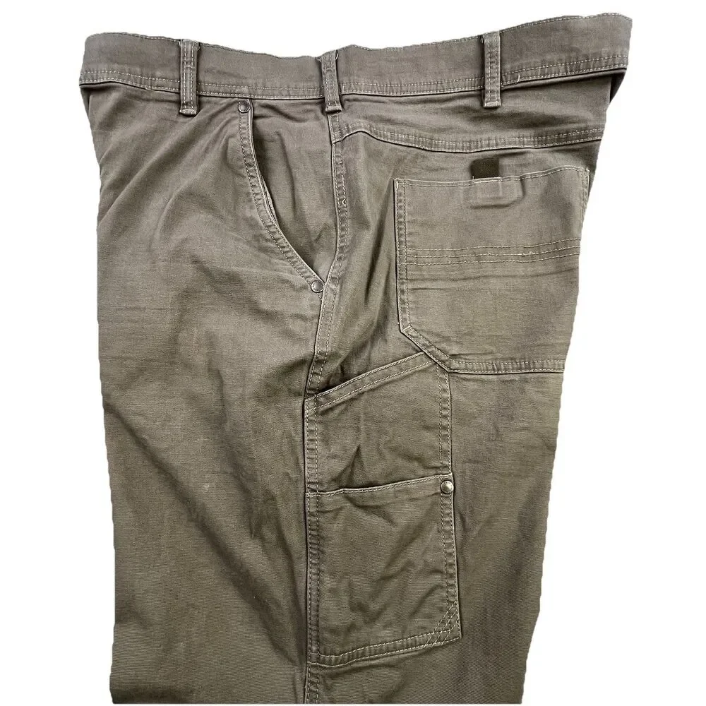LL Bean Cargo Pants Men’s 42x32 Brown BeanFlex Stretch Double Reinforced Knee